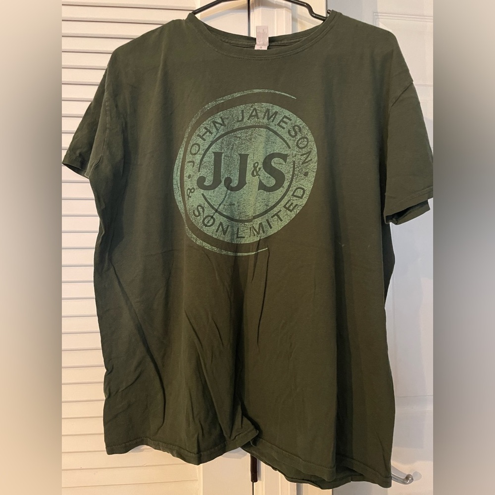 John Jameson green shortsleeved t shirt size large great for St. Patrick’s Day